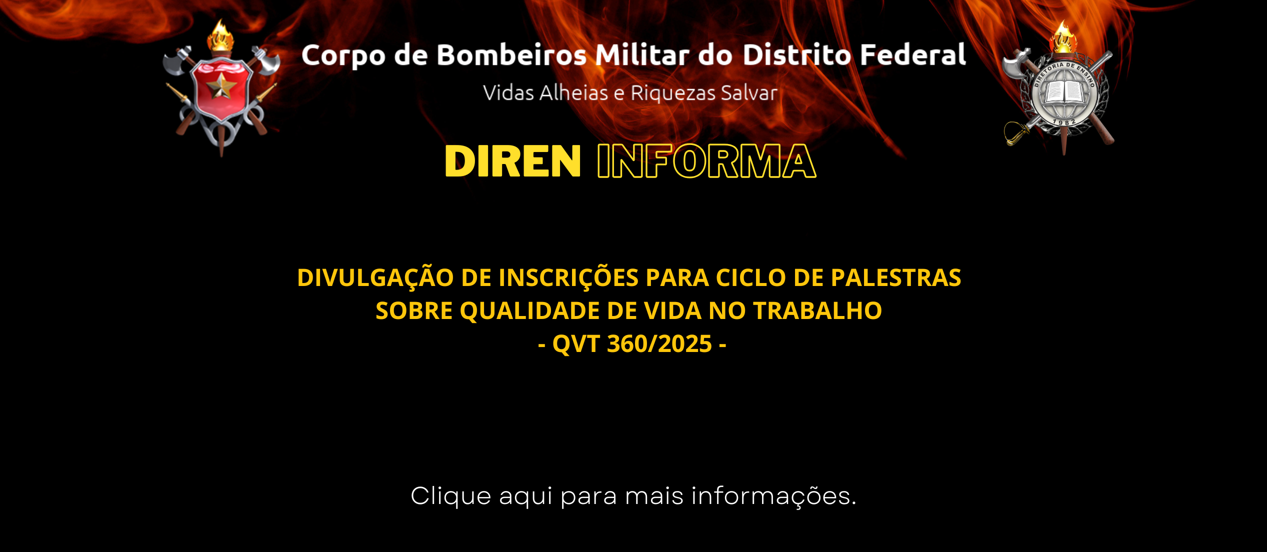 DIVULGAÇÃO DE INSCRIÇÕES PARA CICLO DE PALESTRAS SOBRE QUALIDADE DE VIDA NO TRABALHO – QVT 360/2025