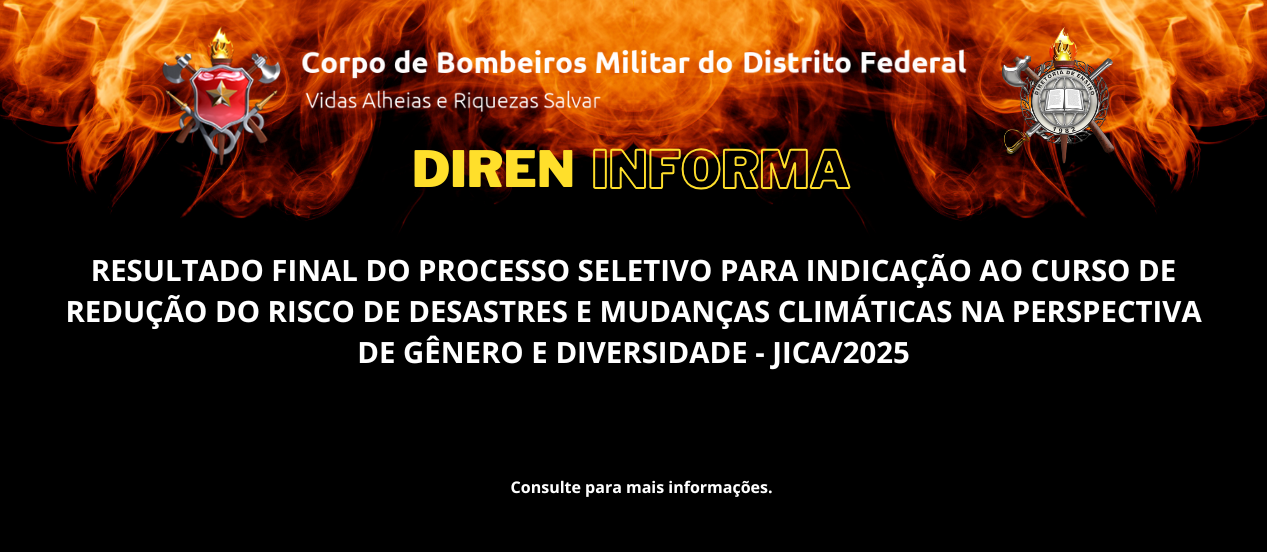 RESULTADO FINAL DO PROCESSO SELETIVO PARA INDICAÇÃO AO CURSO DE REDUÇÃO DO RISCO DE DESASTRES E MUDANÇAS CLIMÁTICAS NA PERSPECTIVA DE GÊNERO E DIVERSIDADE – JICA/2025