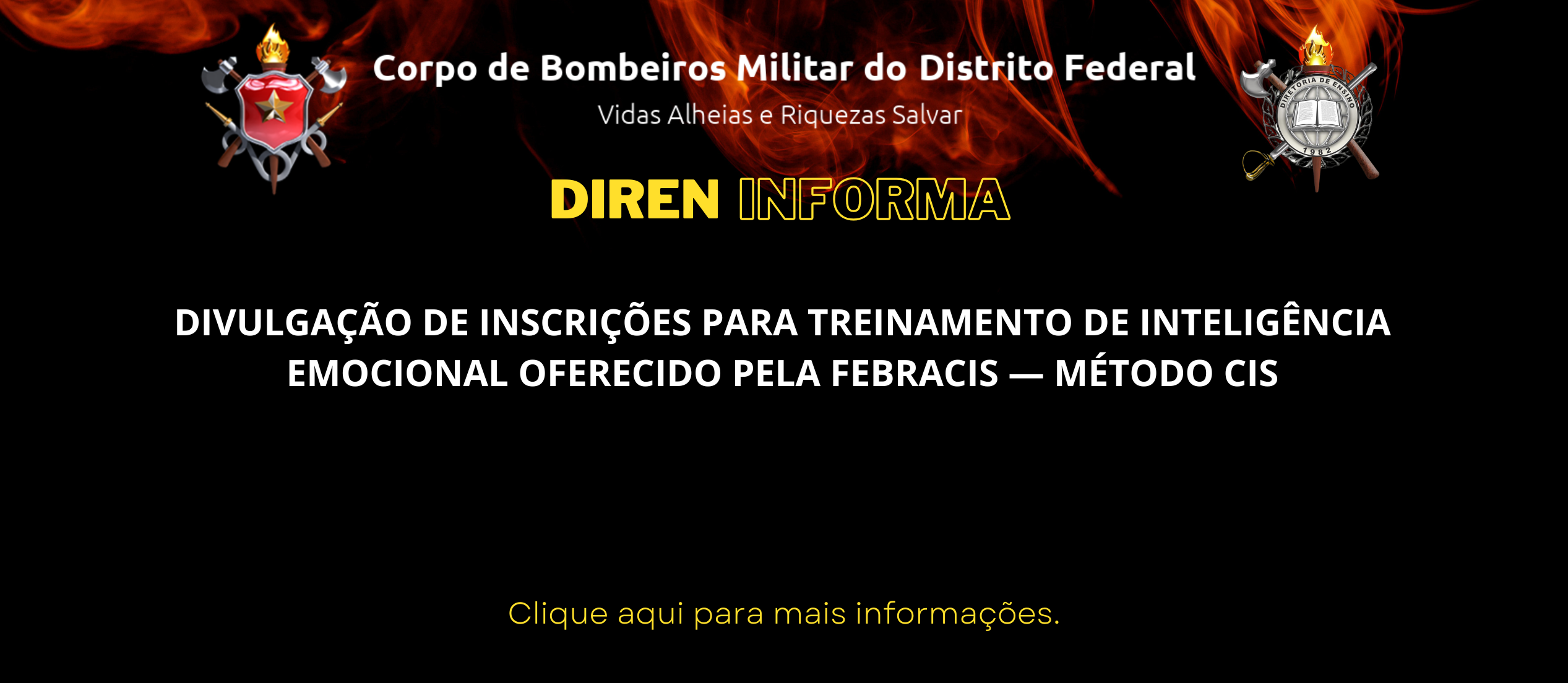DIVULGAÇÃO DE INSCRIÇÕES PARA TREINAMENTO DE INTELIGÊNCIA EMOCIONAL OFERECIDO PELA FEBRACIS — MÉTODO CIS