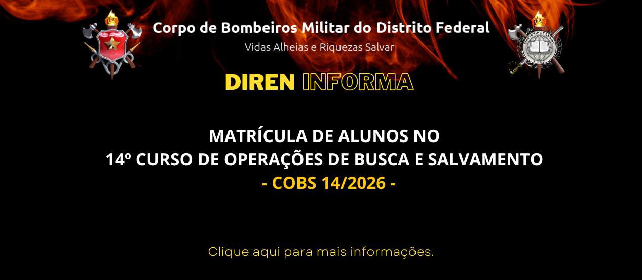 MATRÍCULA DOS ALUNOS NO 14º CURSO DE OPERAÇÕES DE BUSCA E SALVAMENTO / COBS – PUBLICAÇÃO
